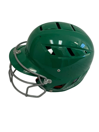 Used Schutt 324200 Jr OSFM Batting Helmet w/Mask Green  11692-S000145375