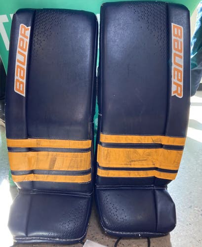 Blue Medium Junior Bauer GSX Goalie Leg Pads (Used)