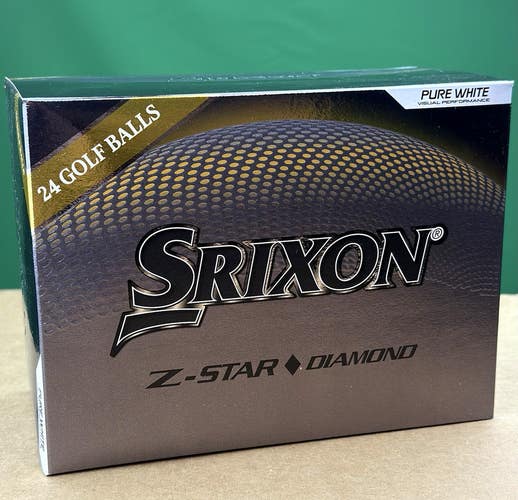 New Srixon Z Star Diamond Double Dozen Golf Balls - 24 Pack - Pure White