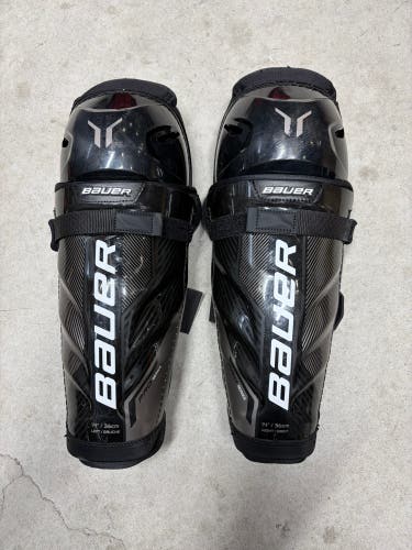 14” Senior Bauer Pro Series Shin Guards (Used) Pro Stock