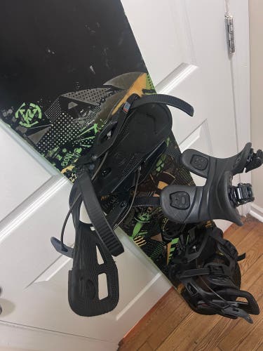 Men's K2 Anagram Snowboard All Mountain With Bindings Soft Flex True Twin 158 cm (Used)