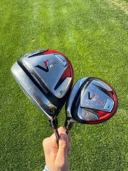 Men's Nike VR Pro Left Hand Driver And 3 Wood Stiff Flex 9.5 Loft (Used)