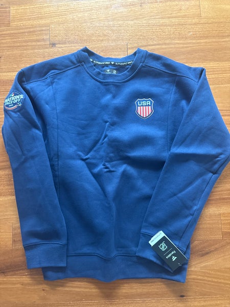 Team USA Fanatics Authentic Pro Player Sweatshirt Small 4 Nations Face-Off