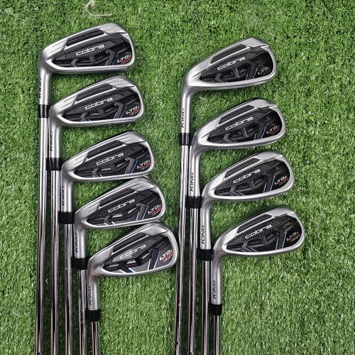Cobra King LTDx One Length Iron Set 4-PW GW SW KBS Progressive Reg Steel Left LH