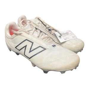 Used New Balance BURN X LAX Cleats Mens White Senior 7.5 11375-S000372430