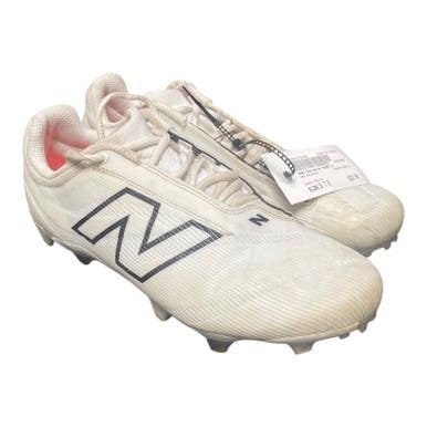 Used New Balance BURN X LAX Cleats Mens White Senior 7.5 11375-S000372430