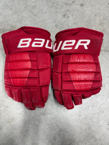 14” Bauer Miami University Pro Stock Hockey Gloves (Used)