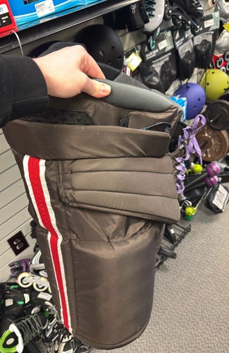 SR XL Bauer Custom Brown Red extra Large Brown Senior ice Hockey goal Goalie Pants senior adult