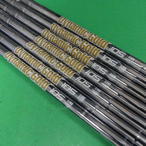 True Temper Dynamic Gold 105 VSS Pro S300 .355 Stiff Steel Iron Shafts SET OF 7