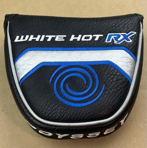 Odyssey White Hot RX Mallet Style Putter Cover Headcover Black/Silver/Blue NICE!