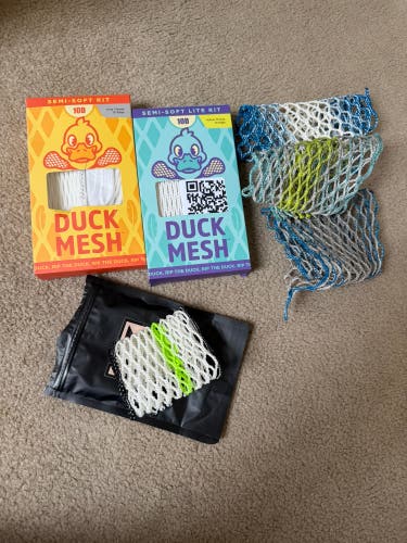 Lacrosse mesh bundle! Hero 4.0, Duck, Mesh, and more! First come first serve!