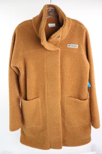 Columbia Panorama Long Fleece Jacket in Camel Brown Women's XS NWT