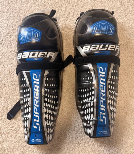 Senior Bauer Supreme One 14" Shin Pads (Used)
