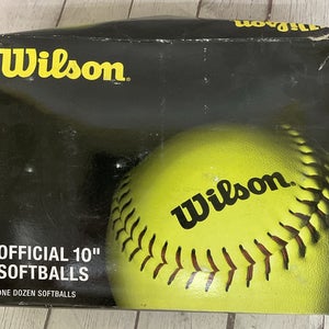 Wilson Official 10" 1-4 Numbered Softballs White 12-Pack