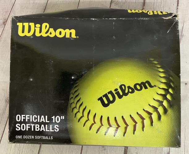 Wilson Official 10" 1-4 Numbered Softballs White 12-Pack