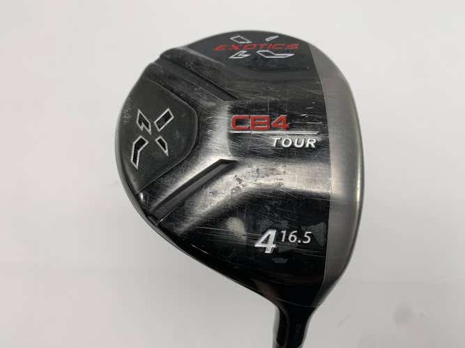 Tour Edge Exotics CB4 Tour 4 Fairway 16.5* Tour TZ6 Proto M3 55g Regular RH Dent