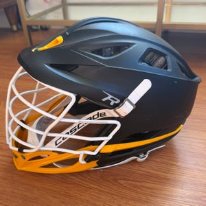 Matte Black yellow mens Cascade R Helmet