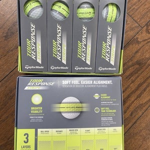 2 Dozen Taylor Made Tour Response Stripe White Yellow