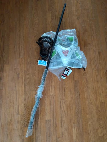 New Strung ECD DNA + ECD Pro 3 Defense Shaft + L/XL Maverik Goalie EKGs