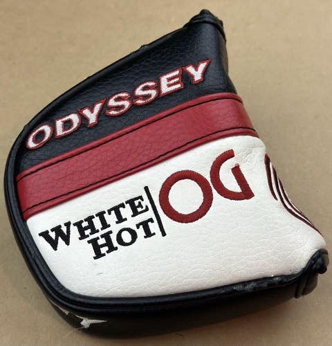 Odyssey White Hot OG Mallet Putter Cover Headcover Black/White/Red