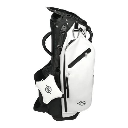 Tour Edge Xtreme Lux Stand Bag 5-Way Divided Synthetic Leather White Black