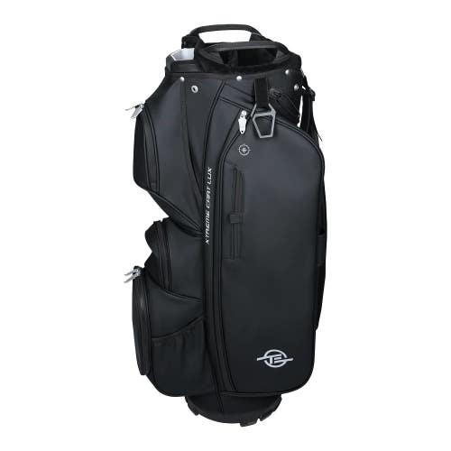 Tour Edge Xtreme Lux Cart Bag 5-Way Divided Synthetic Leather + Rainhood Black