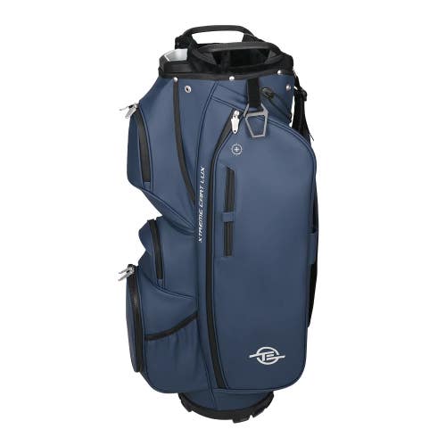 Tour Edge Xtreme Lux Cart Bag 5-Way Divided Synthetic Leather + Rainhood Navy