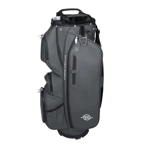 Tour Edge Xtreme Lux Cart Bag 5-Way Divided Synthetic Leather Dark Grey