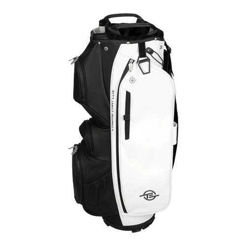 Tour Edge Xtreme Lux Cart Bag 5-Way Divided Synthetic Leather White Black