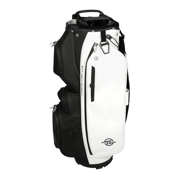Tour Edge Xtreme Lux Cart Bag 5-Way Divided Synthetic Leather White Black