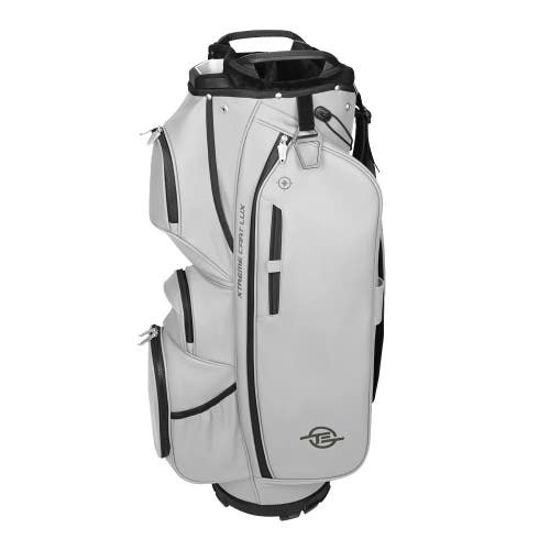 Tour Edge Xtreme Lux Cart Bag 5-Way Divided Synthetic Leather Light Grey