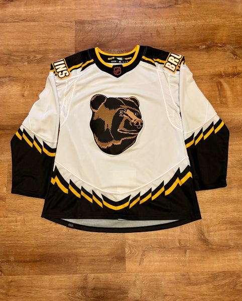 Adidas Authentic Boston Bruins Reverse Retro 2.0 Jersey Pooh Bear (50)