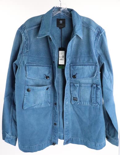 G-STAR Raw - Mens Utility Overshirt, Color Faded Indigo Gd, Size: Large