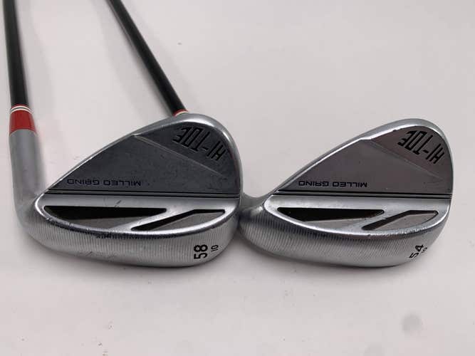 TaylorMade Milled Grind HI-TOE 3 Chrome Wedge Set 54* 10 | 58* 10 TGI 70 Mens RH