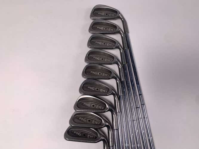 Ping Eye 2 Iron Set 3-PW+SW Black Dot Karsten ZZ-Lite Regular Steel Mens RH