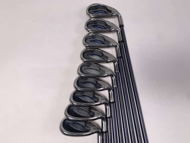 Callaway X-16 Iron Set 4-PW+GW+SW System CW85 Firm Graphite Mens RH