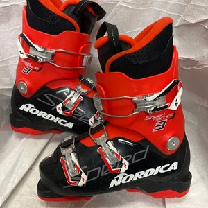 Kid's Nordica Speedmachine J 3 All Mountain Ski Boots (Used) Mondo 23 / 23.5