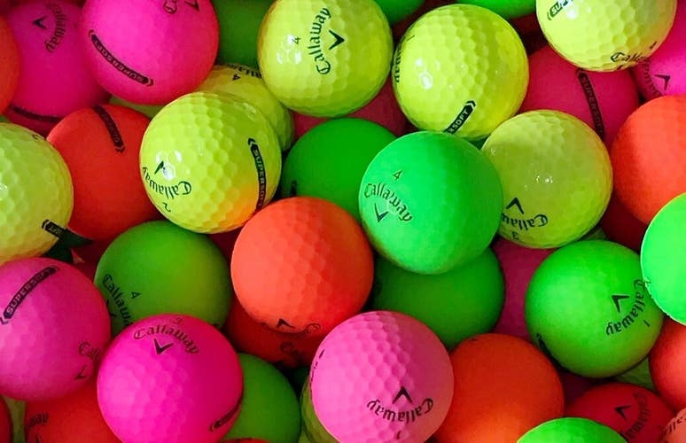 50 Premium (AAA) Colored Callaway Supersoft Golf Balls.. Asst. Color w/Mesh Bag
