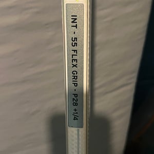 ONLY USED FOR 2 WEEKS-CCM Tacks XF White Ghost Hockey Stick, Intermediate P28+1/4 55 Flex (Used)