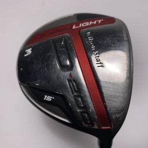 Wilson D200 3 Fairway Wood 15* UST Mamiya Elements Chrome 49FS Stiff Mens RH