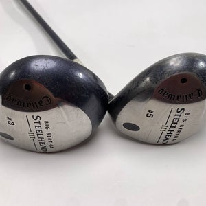 Callaway Steelhead III 3 & 5 Fairway Wood Set 15* 18* System III Senior RH