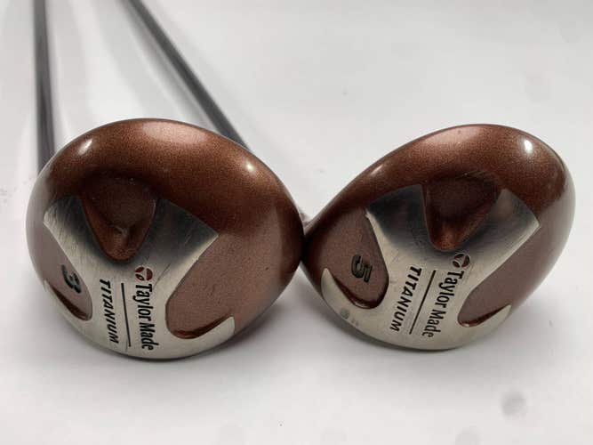 TaylorMade Ti Bubble 3 & 5 Fairway Wood Set 15* 18* Bubble S-90 Plus Mens RH