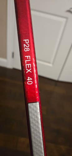 Junior Red Lite Left Hand Hockey Stick P28 40 Flex Pro Stock (Used)