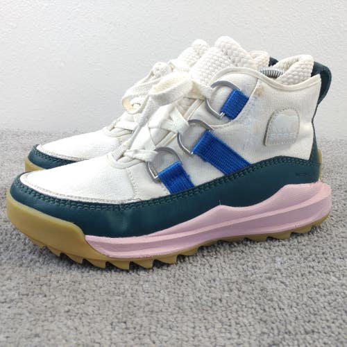 Sorel ONA RMX CHUKKA Waterproof Boots Womens Size 9.5 Natural Midnight Teal