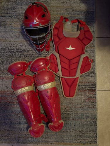 Red All Star System 7 Catcher's Set (Used)