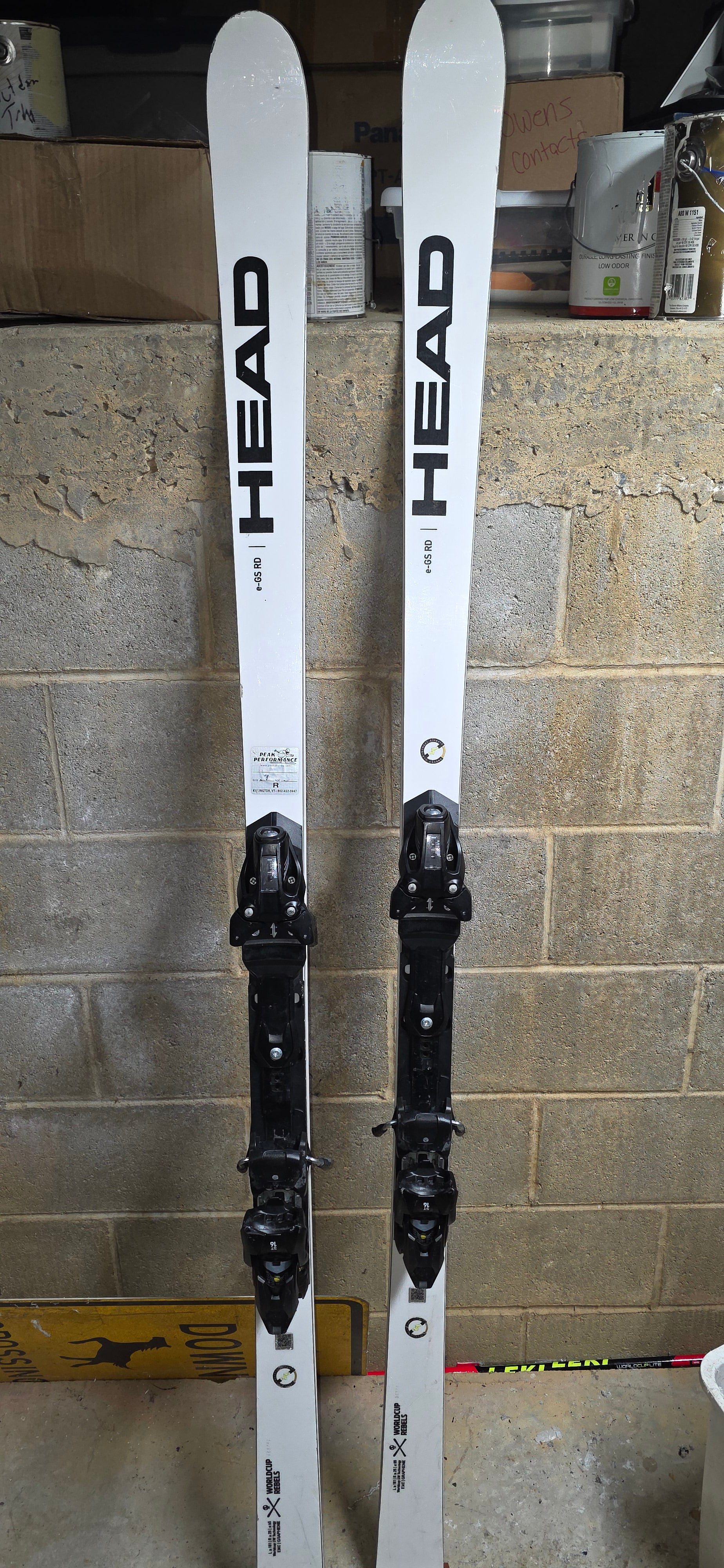 HEAD i.GS RD 181 cm GS skis 25m race w/ Freeflex 16 Bindings