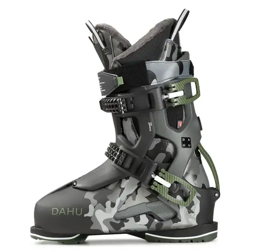 Men's Dahu Ecorce 01 Basalt Black - Green Camo Ski Boots Size 28-28.5 Flex 120
