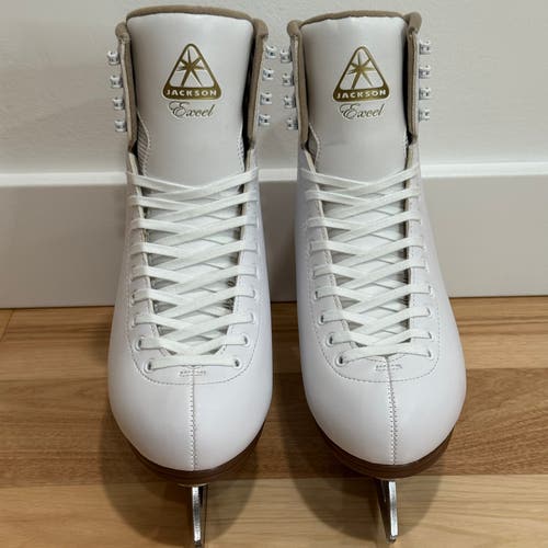 Jackson Ultima Excel JS1290 Ladies Girls White Figure Ice Skates Size 10