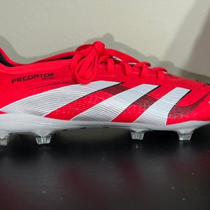 Adidas Predator 24 Pro FG Soccer Cleats Men's Size 12 ID3856 Red / White