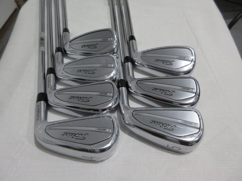 Titleist T200 23 Iron Set - 4-PW - AMT Black S300 Stiff Flex Steel - NEW